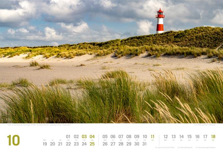 Image du produit Nordsee - von Ostfriesland bis nach Sylt - ReiseLust Kalender 2026 (45 x 33 cm, Couverture rigide, Allemand)