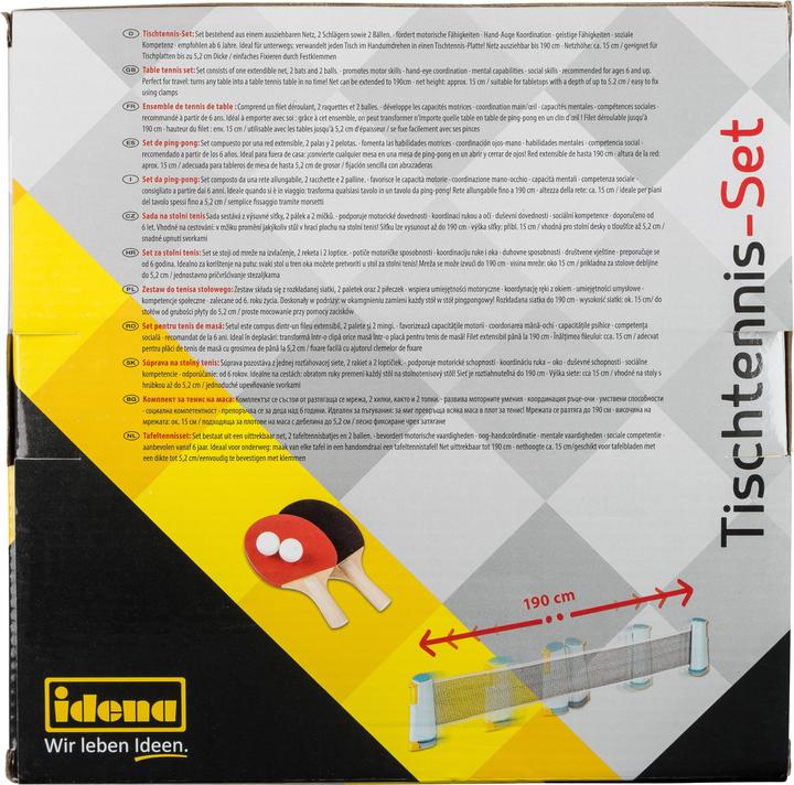 Image du produit Idena Set de ping-pong Filet,2 raquettes,2 balles