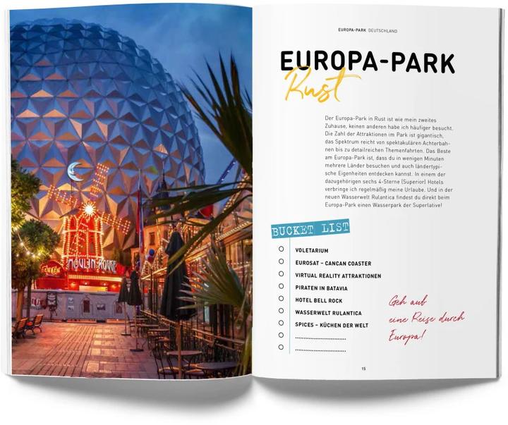 Produktbild GuideMe Travel Book Die 30 besten Freizeitparks Europas – Reiseführer (Deutsch, Stefan Andter, 2022)