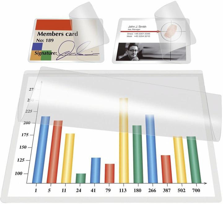 Q-Connect Cold laminating sleeves ID cards (54 x 86 mm, 10 Piece, 200 µm)
