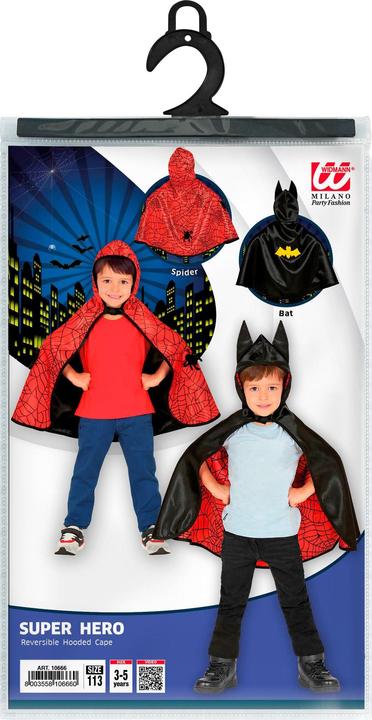 Actual product image Widmann Spiderbat Superhelden Wendecape (116)