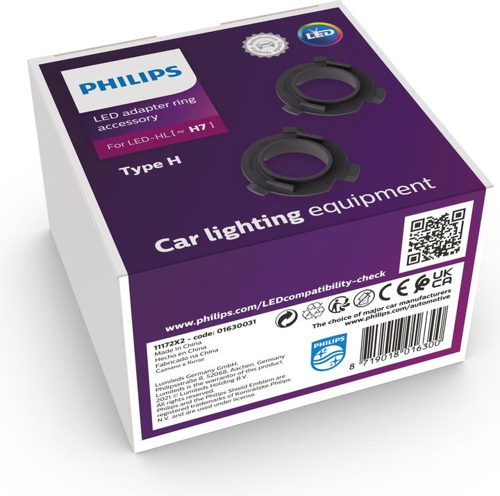 Philips Car Lamp Socket 11172X2 Base PX26d Type (Car Bulb) H7 (H7)