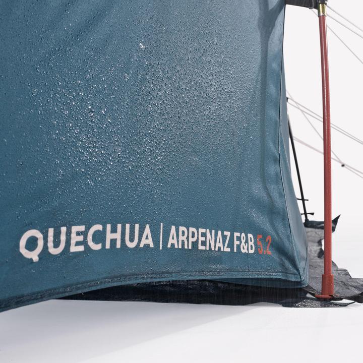 Immagine prodotto Quechua Tenda familiare con pali Fresh & Black - Arpenaz 5.2 per 5 persone 2 cabine (Tenda a tunnel, 16.70 kg, 5 persone)