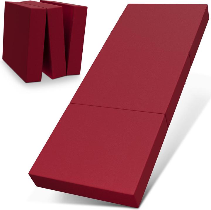 Actual product image Bestschlaf Klappmatratze, 3-teilige Faltmatratze, Reisebett, Gästematratze (75 x 195 cm, Foam core)