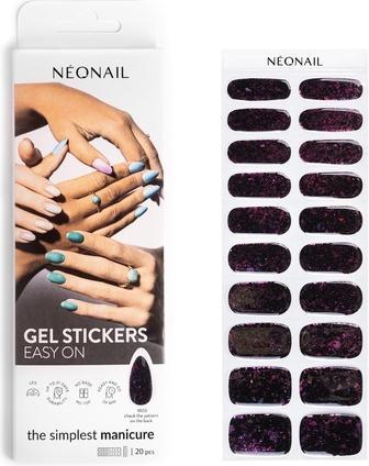 Immagine prodotto Neonail Adesivi Gel UV Easy On M03 Glitter 15 Modelli di Adesivi per Unghie Strisce di Smalto Gel St. (Colla per unghie, M03)