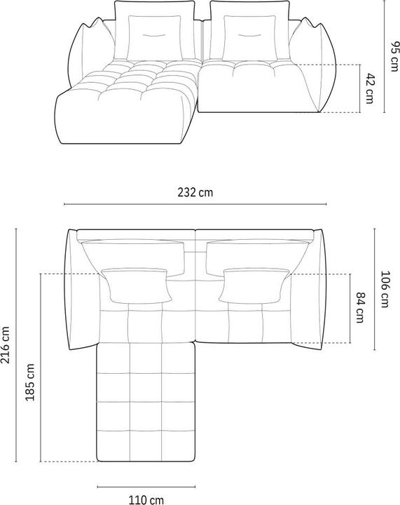 Actual product image Micadoni Bloom (3-seater, Modular sofa)