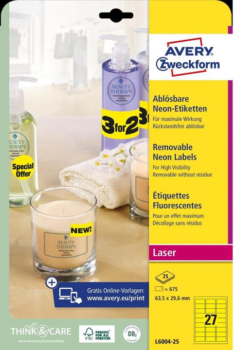 Produktbild Avery Neon-Etiketten