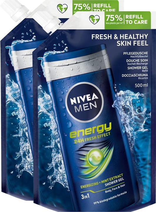 NIVEA Men Energy Refill Duo (1000 ml)