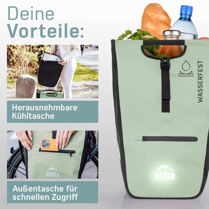 Produktbild Borgen Velo Einkaufstasche (23 l, Gepäckträgertasche)