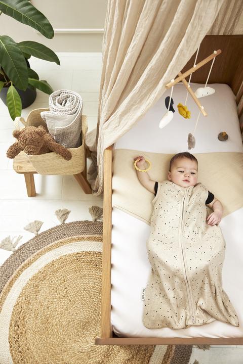 Produktbild Meyco Baby Rib Mini Spot schlafsack - sand melange - 90cm (90 cm, 0.3 TOG, Sommer)
