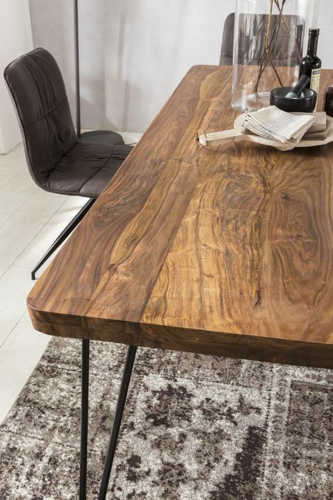 Actual product image FineBuy Dining Table Brown (80 x 120 x 76 cm)