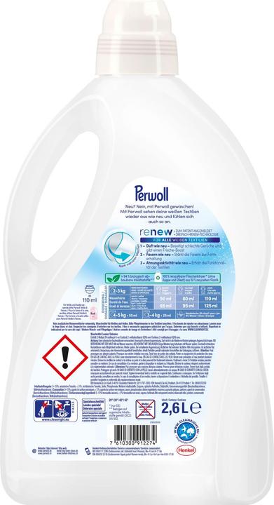 Actual product image Perwoll Renew Liquid White (52 Washing cycles, Liquid detergent)