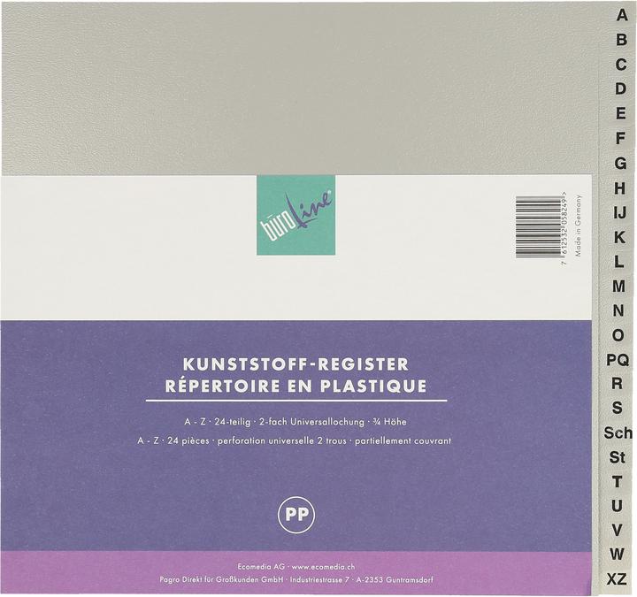 Image du produit BüroLine Intercalaire PP gris A4