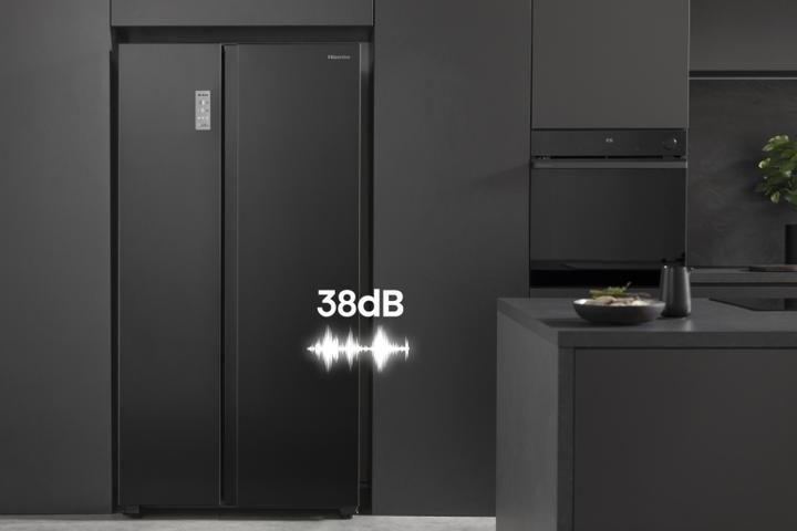 Actual product image Hisense RS711N4AFE - Amerikaanse Koelkast - Zwart (550 l)