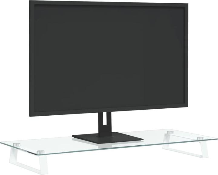Image du produit VidaXL Support d'écran Blanc 80x35x8 cm verre trempé et