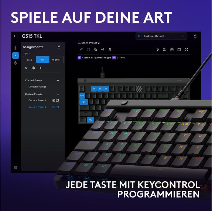 Produktbild Logitech G G515 TKL (CH, Kabelgebunden)