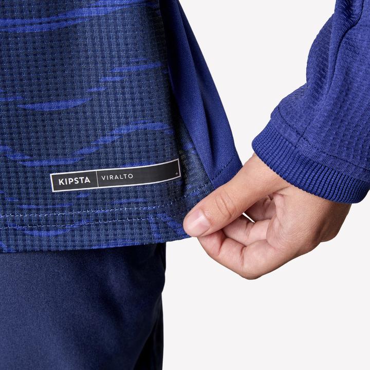 Actual product image Kipsta Kinder Fussball Trikot langarm - Viralto Topo Lines blau (12XL)