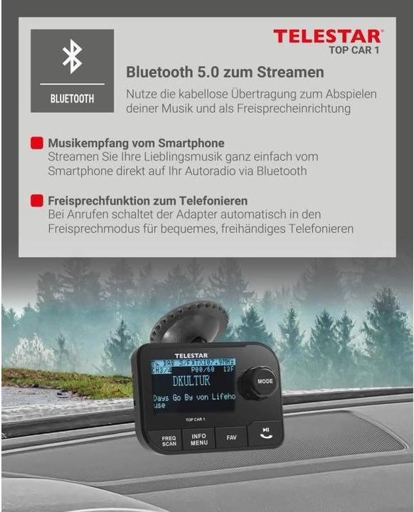 Actual product image Telestar Top Car 1 (Monopole antenna, UKW / MW / LW, DAB/ DAB+)