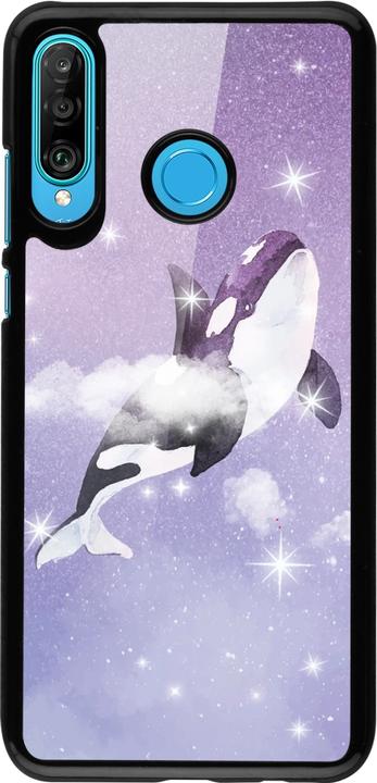 Actual product image PhoneLook Whale in sparking stars cover (Huawei P30 Lite)