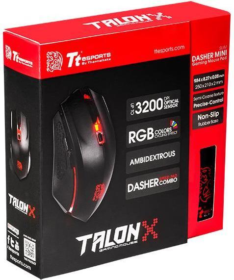 Immagine prodotto Thermaltake Talon X + tappetino per mouse (Cablato)