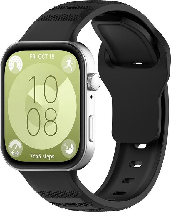 Produktbild Techsuit - Watchband (W050) - Huawei Watch Fit 3 - Black (Silikon)