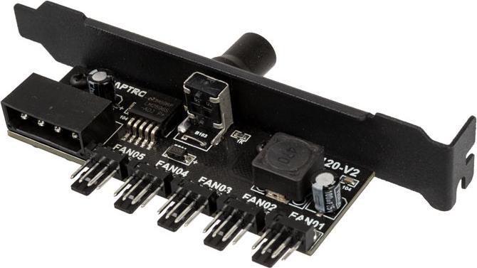 Actual product image Lamptron CP120 V2 PCI bezel fan controller - black (5 Fan)