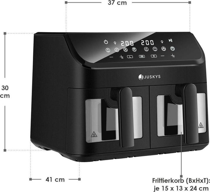 Actual product image Juskys Heissluftfritteuse