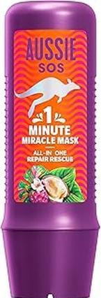 Produktbild Aussie Sos 1 Minute Miracle Repair Rescue Mask 250ml - nährt trockenes, geschädigtes Haar tiefgreifend (250 ml)