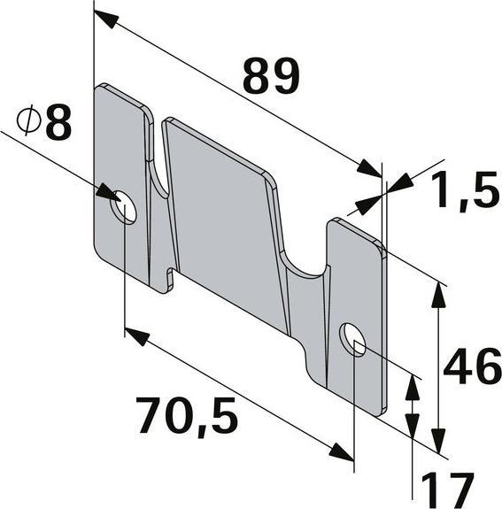 Image du produit Hettich Universalverbinder 46 x 89 mm (1 pcs)