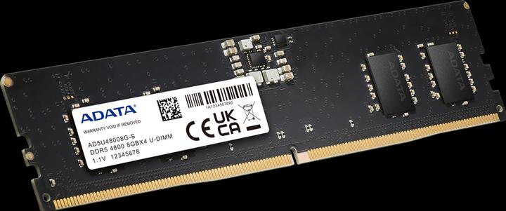 Actual product image Adata Premier DDR5-4800, CL40, On-Die ECC - 8 GB, black, bulk (1 x 8GB, 4800 MHz, DDR5 RAM, DIMM)