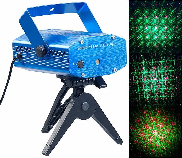 Produktbild Lunartec 2-mal: Indoor-Laser-Projektor mit Sound-Steuerung (Sternenmeer-Effekt)