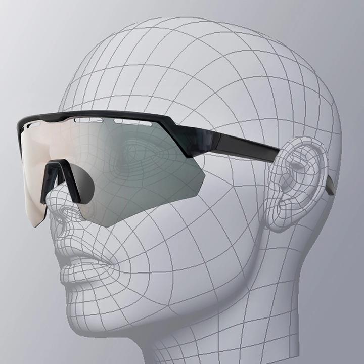 Immagine prodotto Rockbros Occhiali da ciclismo polarizzati con protezione UV e inserto correttivo - Grigio (Grigio, Grigio)