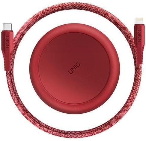 Immagine prodotto Uniq Cavo MFI Halo USB-C - Lightning 18W, nylon estraibile 1,2 m rosso (1.20 m, USB 2.0, 18 W)