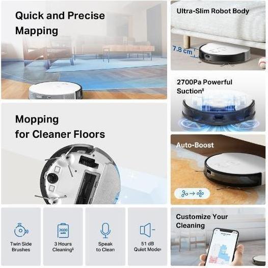 Actual product image TP-Link TAPO RV20 MOP - MagSlim LiDAR hoover and mop robot (Robot vacuum)