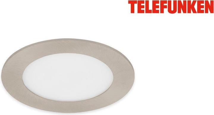 Produktbild Telefunken LED Einbauleuchte dimmbar IP23 WiFi RGBW 6W 600 lm warmwei - tageslichtwei rund nickel matt 120 (600 lm)