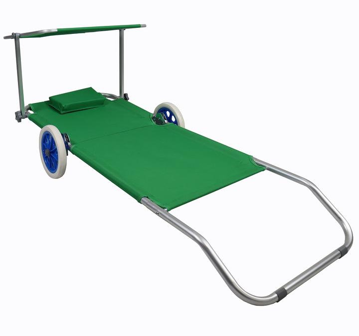 Immagine prodotto VCM Lettino con ruote e tettuccio parasole (165 cm)