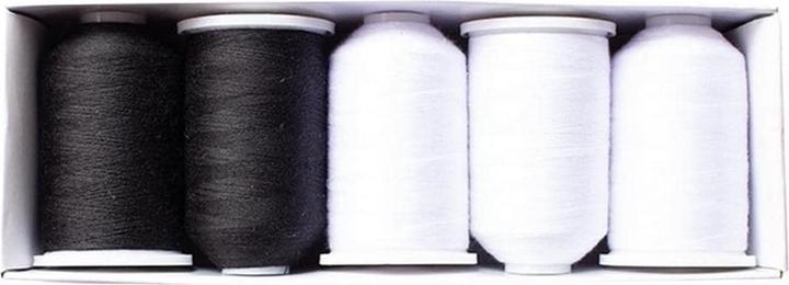 Actual product image Mono Quick Nähgarn-Set Mini – King Schwarz/Weiss