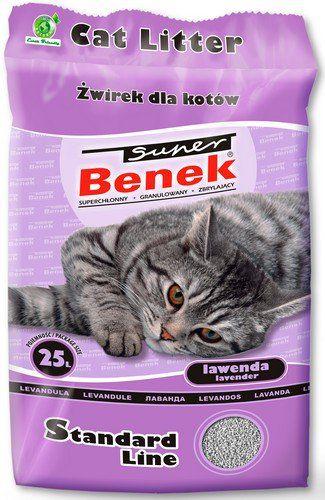 Image du produit Super Benek Certech Standard Lavande - Litière pour chat agglomérante 25 l (20 kg) (Agglomérant, Absorption rapide, Parfumé, 20 kg)