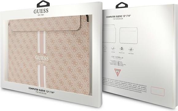 Produktbild Guess PU 4G Printed Stripes Computer Sleeve 13/14 - pink (14")