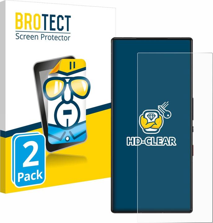 Produktbild BROTECT Schutzfolie Displayschutz Klar (2 Stück, Nubia Red Magic)