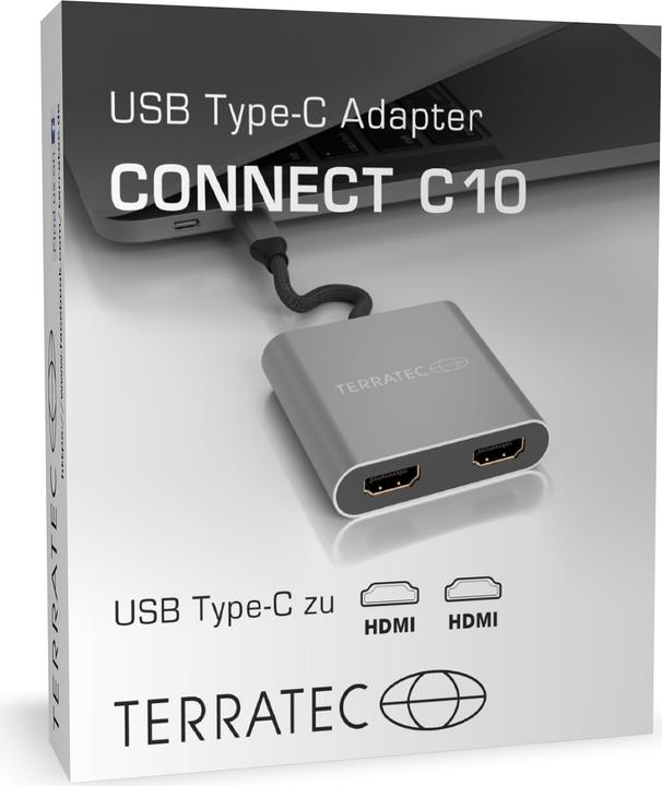 Produktbild Terratec USB Typ-C zu (HDMI, 10 cm)