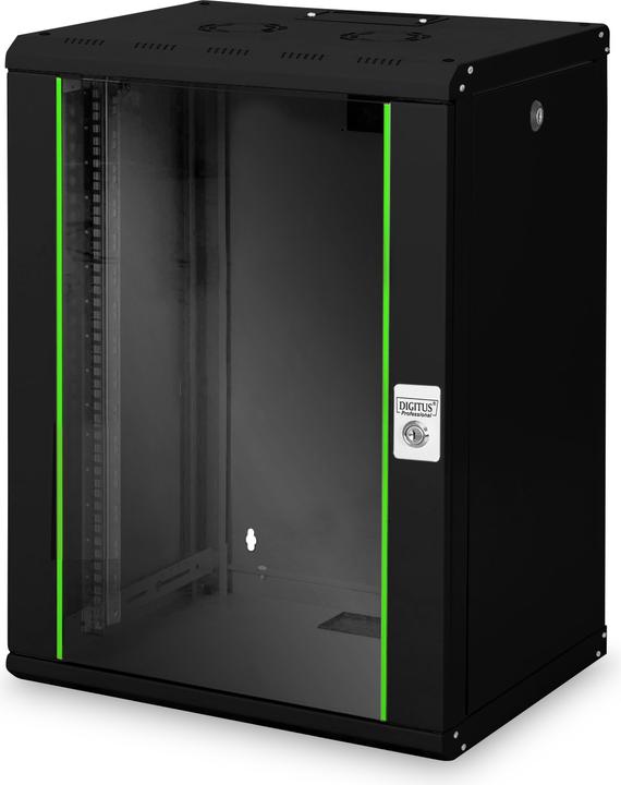 Digitus 48,3cm 19Zoll Wandgehäuse 16HE SoHoline RAL9002 schwarz ohne Fachboden (16 HE, 19 Zoll Rack)