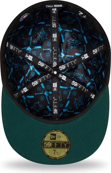 Produktbild New Era 59Fifty Cap - GRAPHIC VISOR Miami Marlins - 7 1/4 (7 1/4)