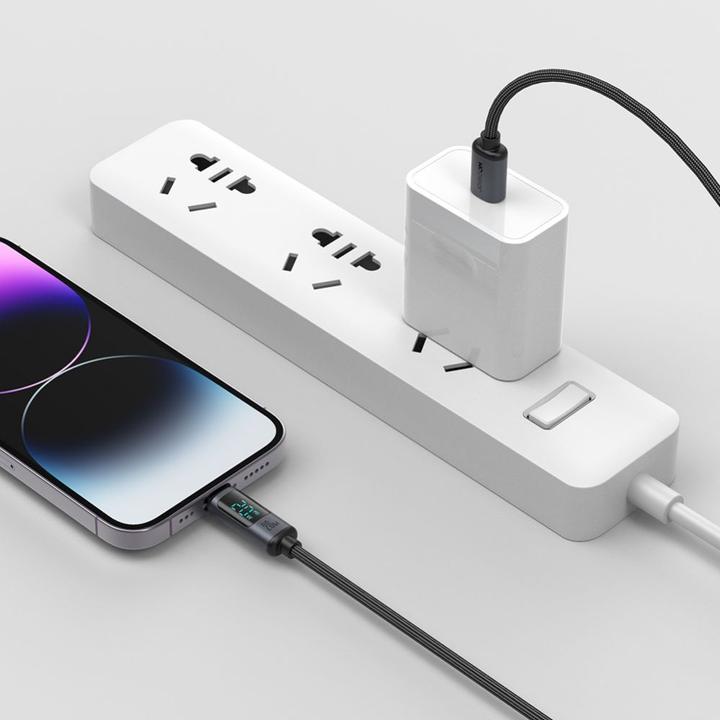 Immagine prodotto Joyroom Cavo da USB-C a Lightning con display da 20W della serie Prism, 1,2 m - Nero (1.20 m, USB 2.0, 20 W)