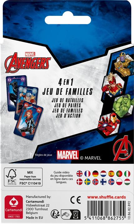 Actual product image Cartamundi 7 Avengers Family Game (French)