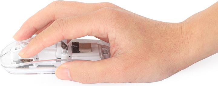 Immagine prodotto Manhattan Mouse MH trasparente 4D, bianco (Senza fili)