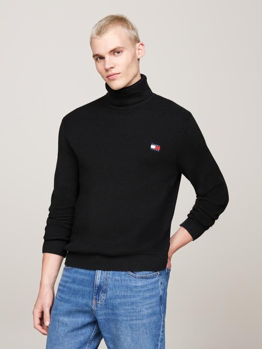 Tommy Hilfiger Tommy Jeans Slim Fit Coltrui met wol - Zwart - Maat M (M)
