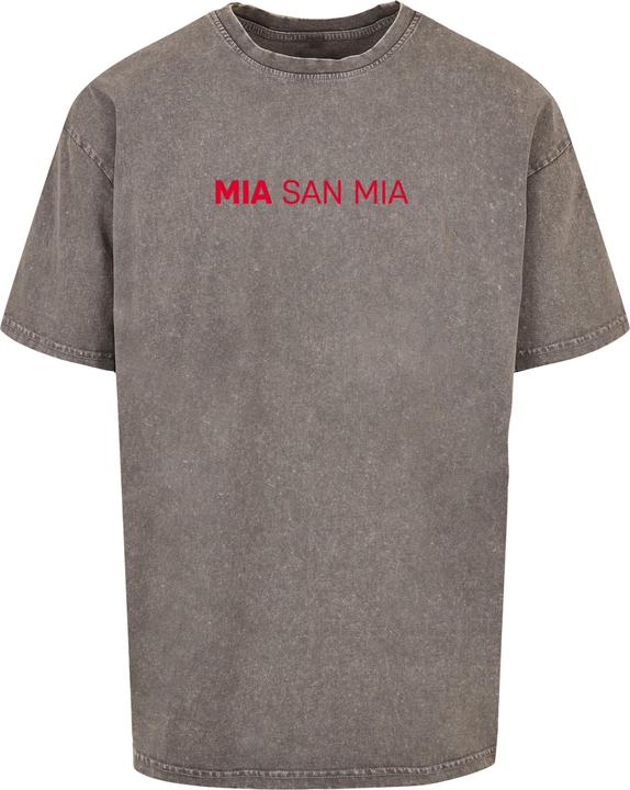 FC Bayern München Mia San Mia Red Acid Washed Heavy Oversize Tee - 111611