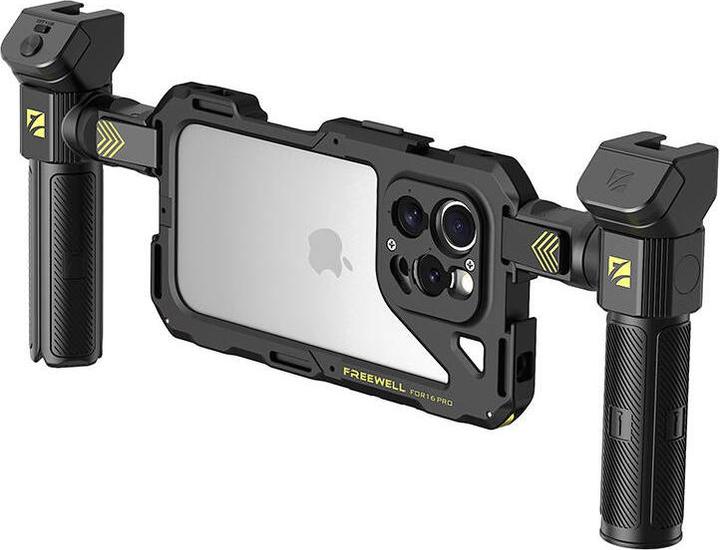 Produktbild Freewell iPhone 16 Pro Genius Rig iPhone 16 Pro Genius Rig Cage, Tripod and Monopod Handles, Bluetooth Remote