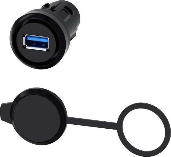 Produktbild Siemens USB port, 22 mm, plastic, black